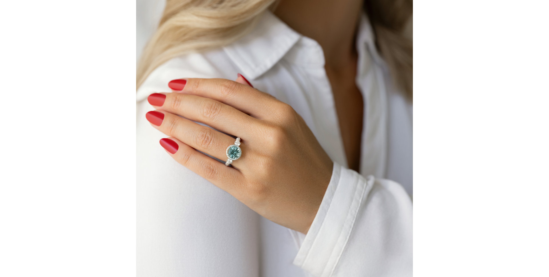 Prsteň s turmalínom a diamantmi Nicolina