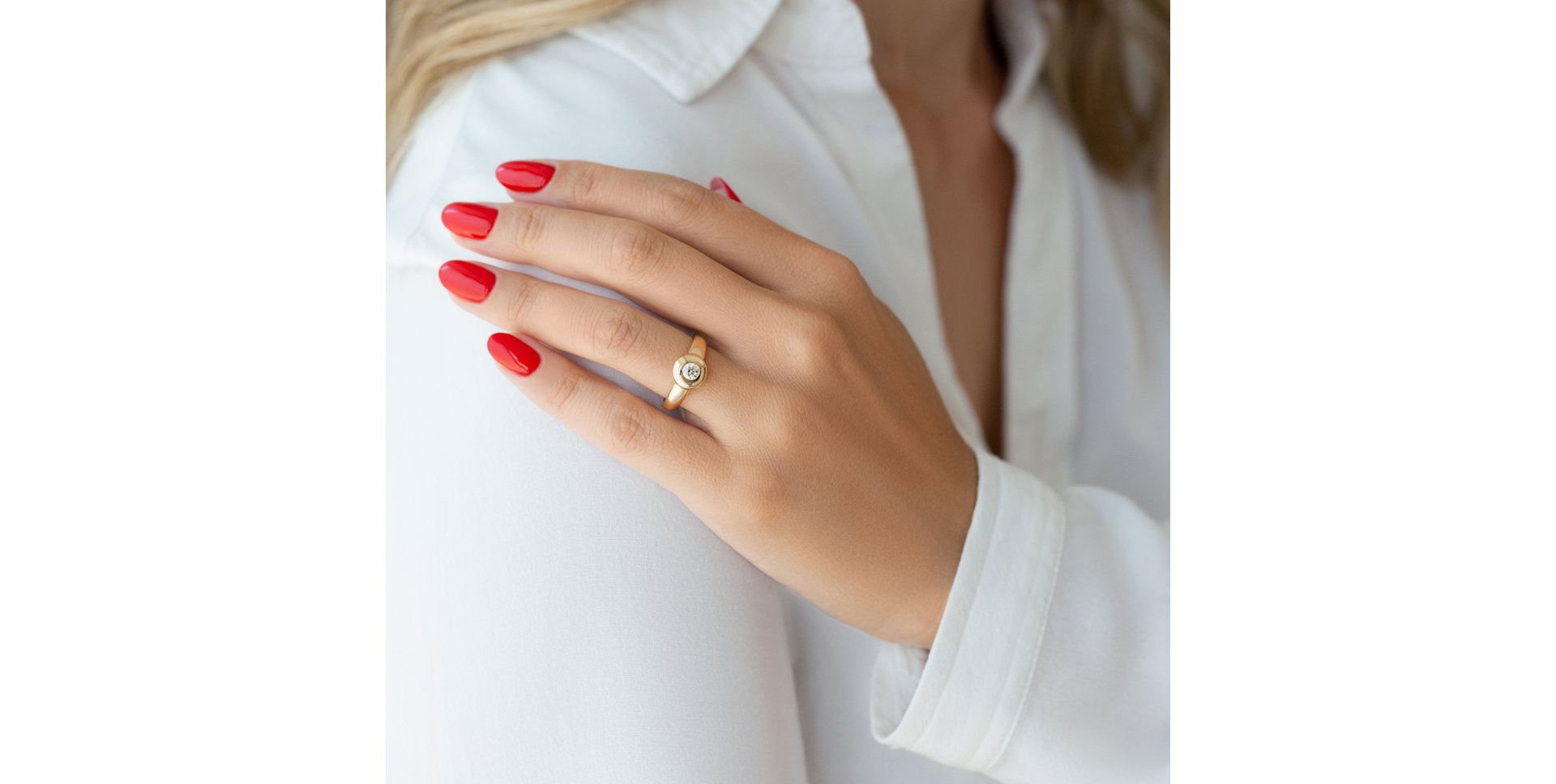 Prsteń s diamantom Circle of Light