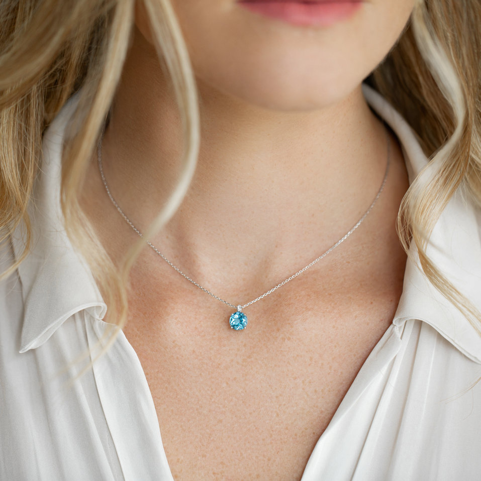 Náhrdelník s diamantom a turmalínom Bethy