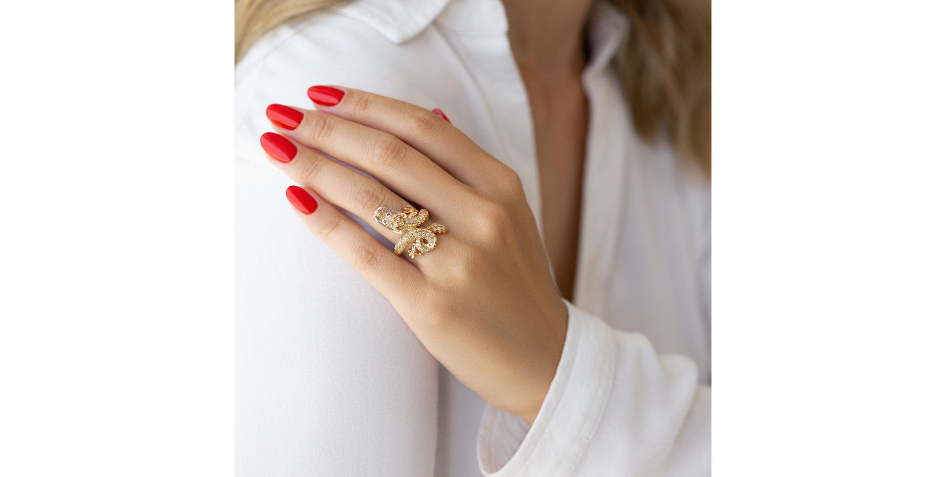 Prsteň s diamantmi a rubíny Dragon Dynasty