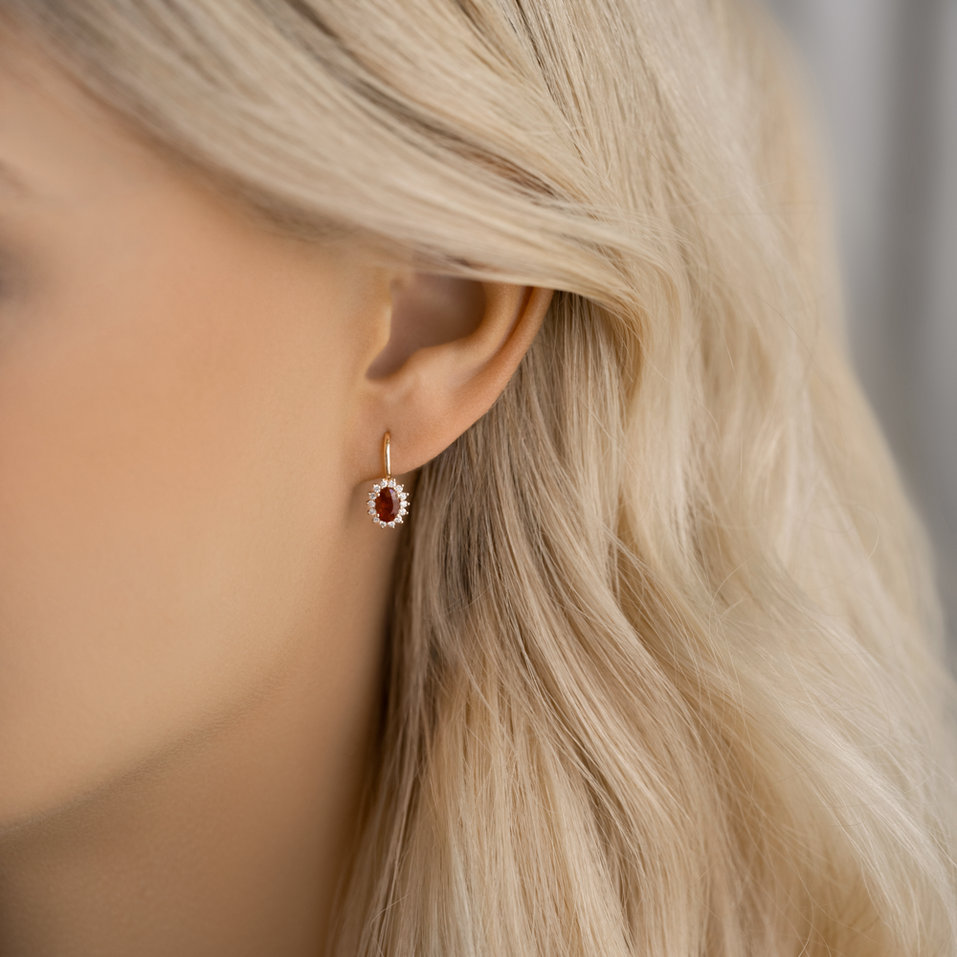 Náušnice so zafírom a diamantmi Princess Sparkle