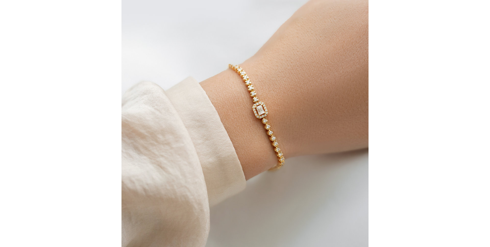 Náramok s diamantmi Ivory Fantasy