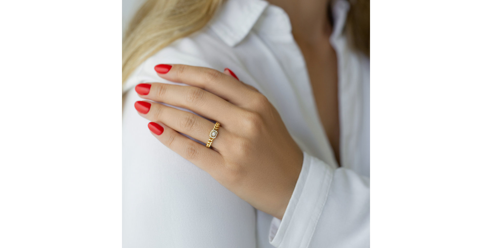 Prsteň s diamantmi Icy Fantasy