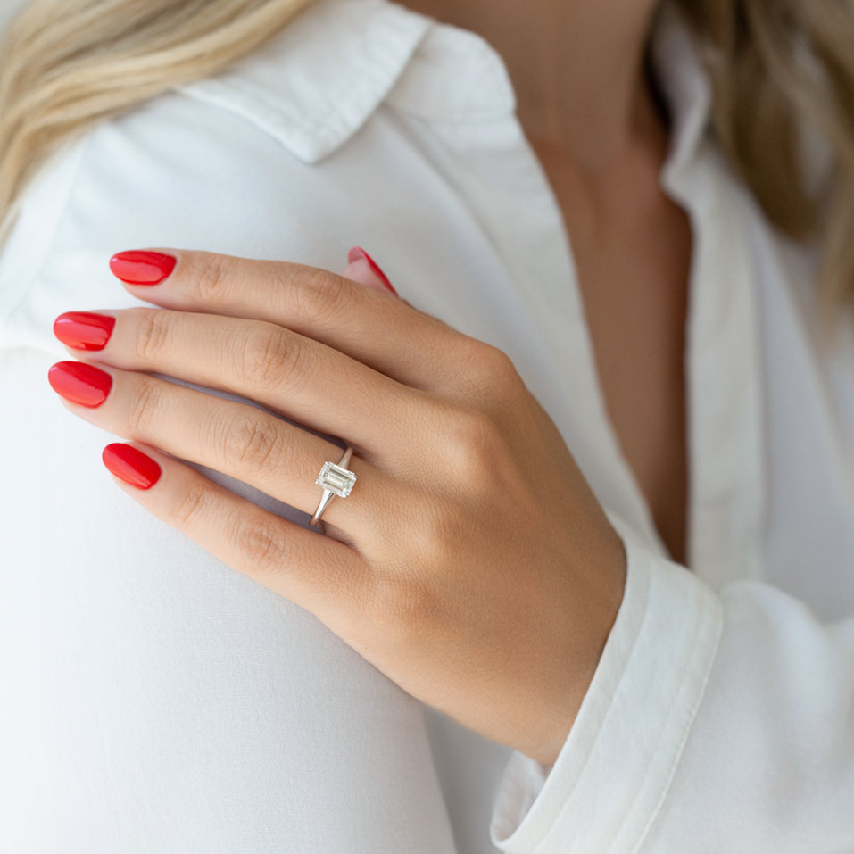 Prsteň s diamantom Arctic Aura