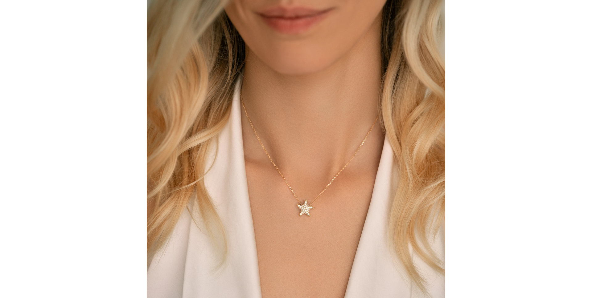 Náhrdelník s diamantmi Starfish