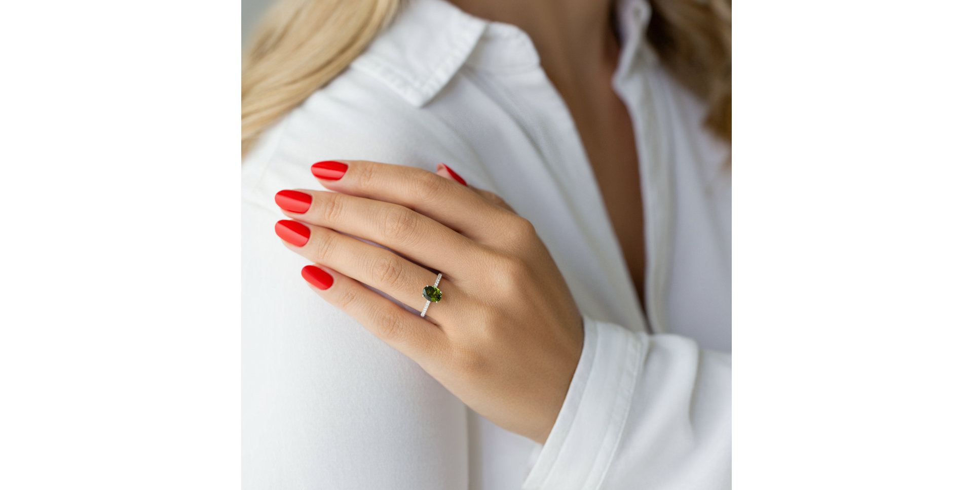 Prsteň s diamantmi a tanzanitom Touch of Shine