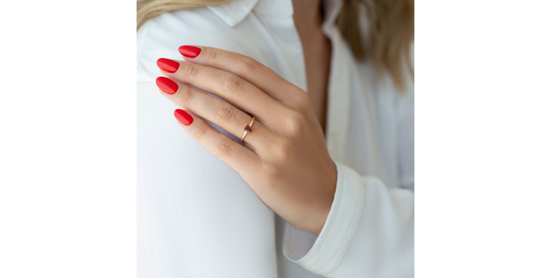 Prsteň s rhodolitom Domante