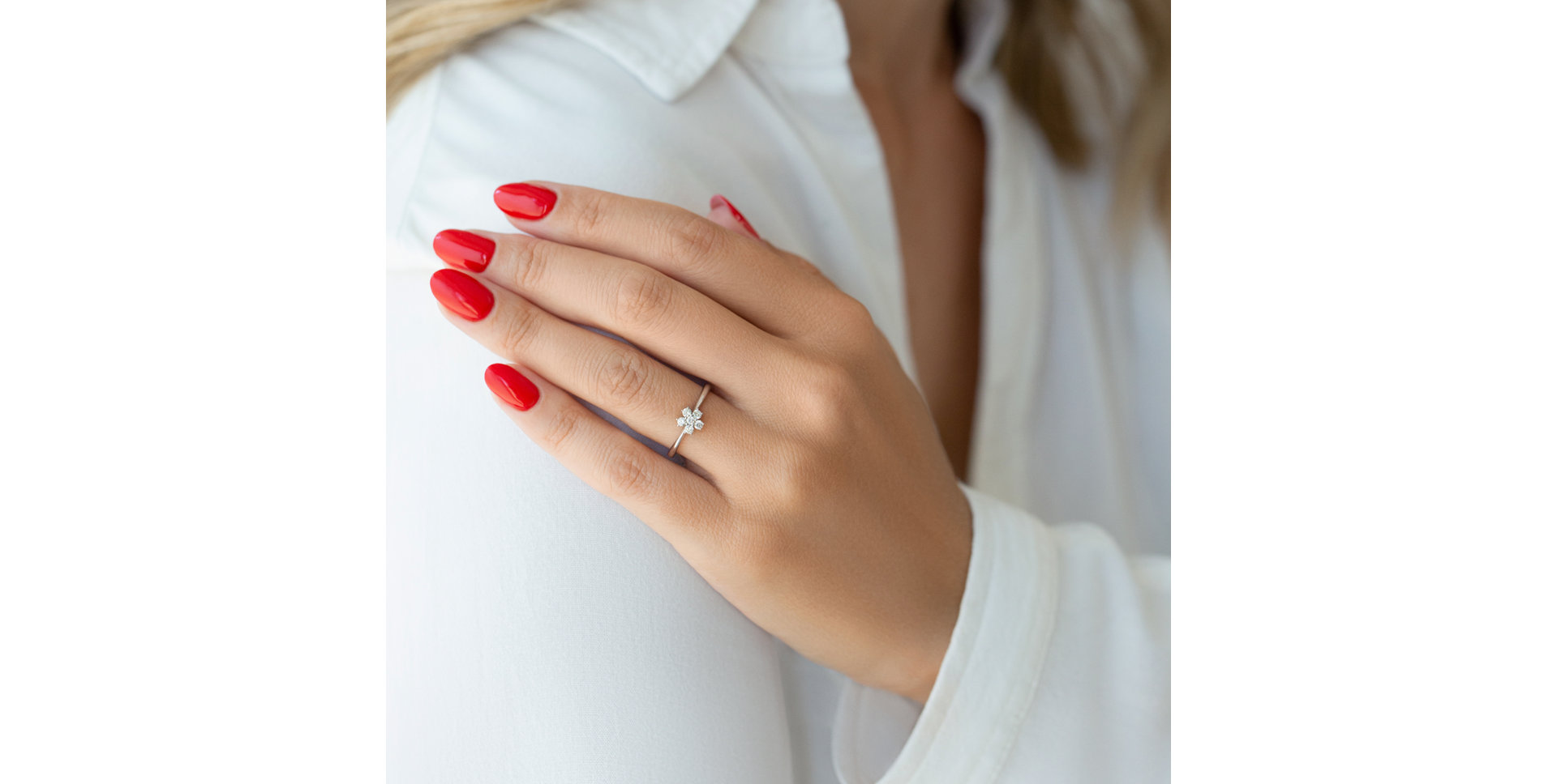 Prsteň s diamantmi Miracle Flower