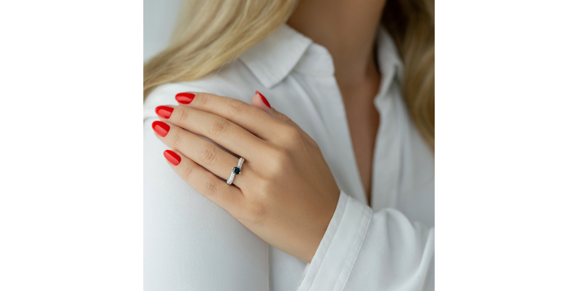 Prsteň s diamantmi a zafírom Thierry