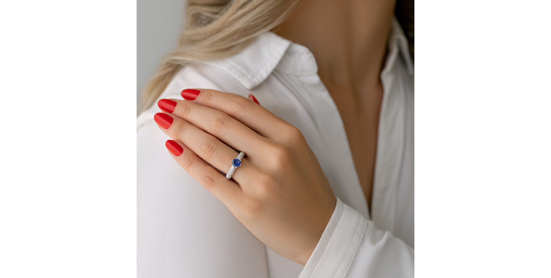 Prsteň s diamantmi a tanzanitom Lucia
