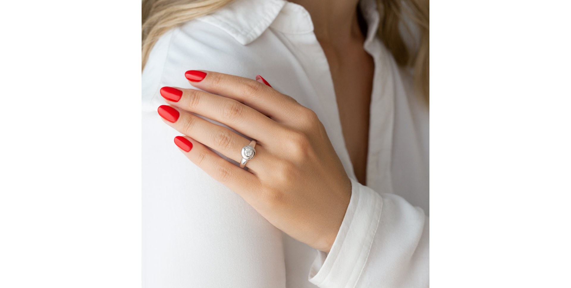 Prsteň s diamantom Circle of Light