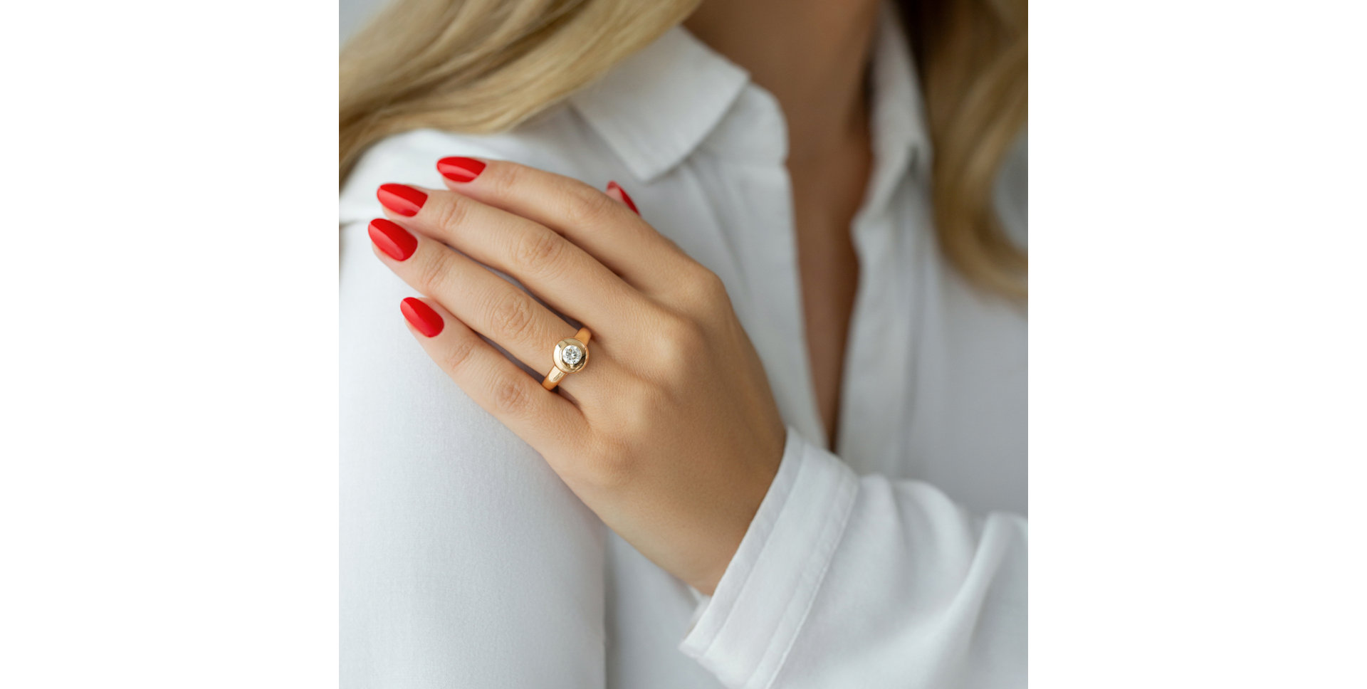 Prsteň s diamantom Circle of Light