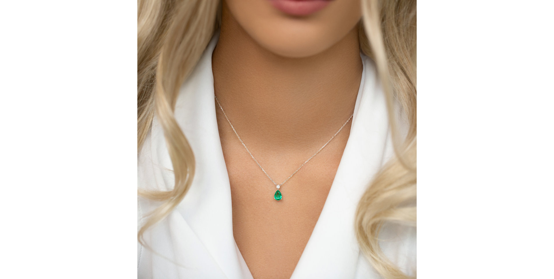 Náhrdelník s diamantom a ametystom Galatea