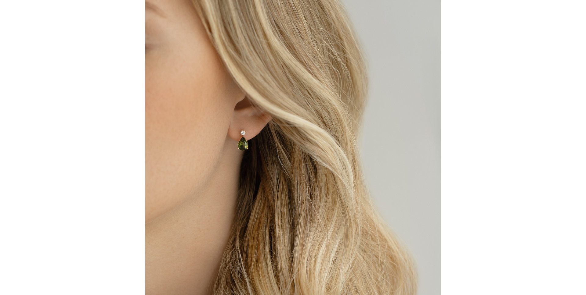 Náušnice s diamantmi s turmalínom Galatea