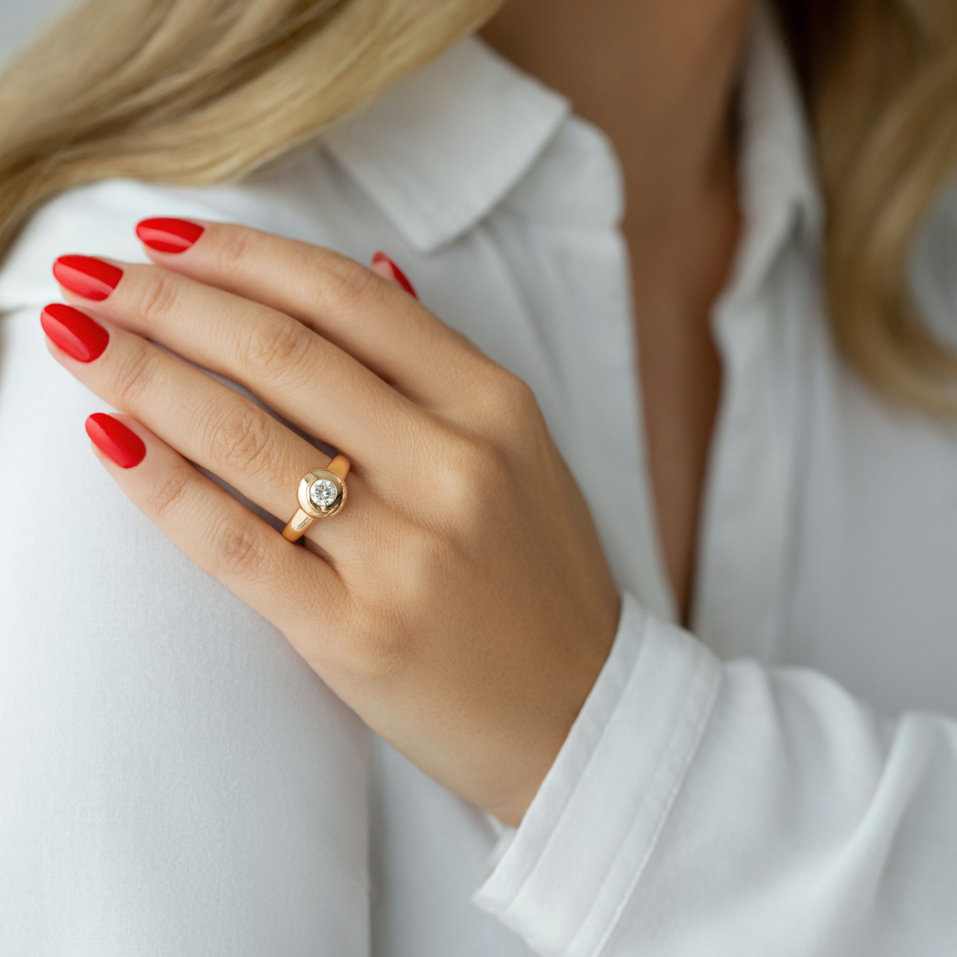 Prsteň s diamantom Circle of Light