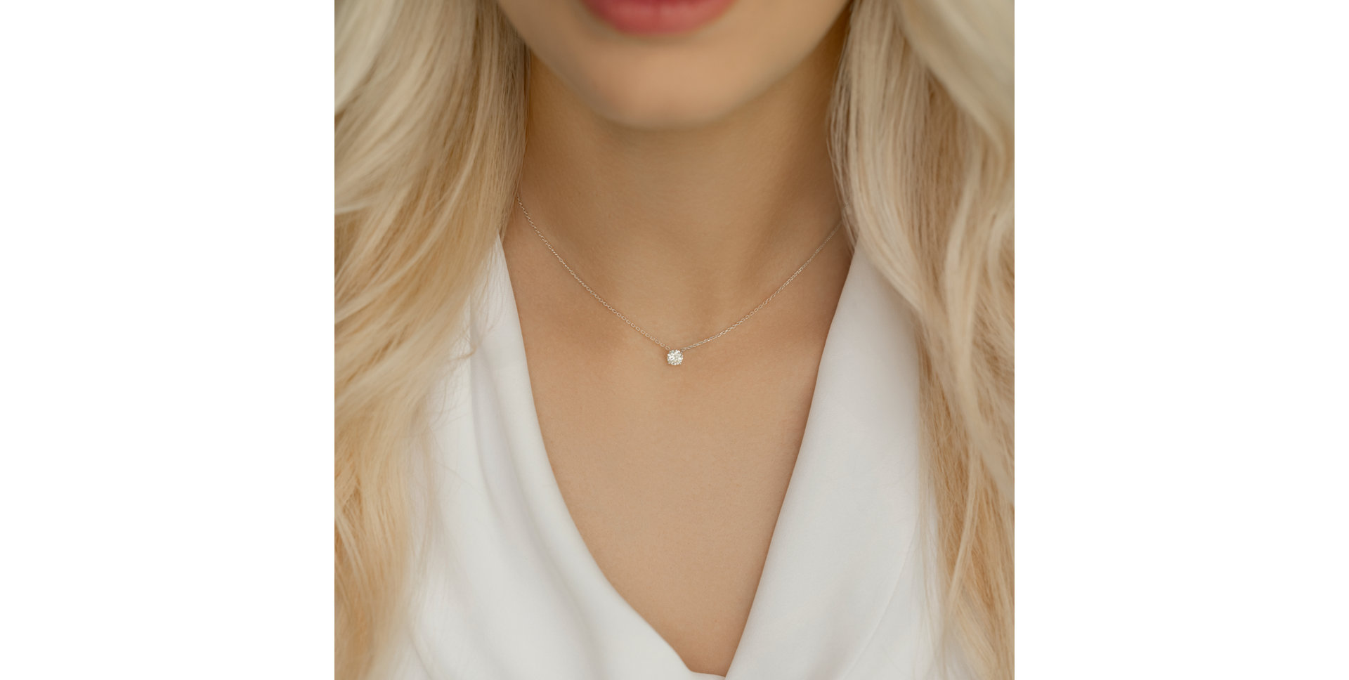 Náhrdelník s diamantom Pure Light