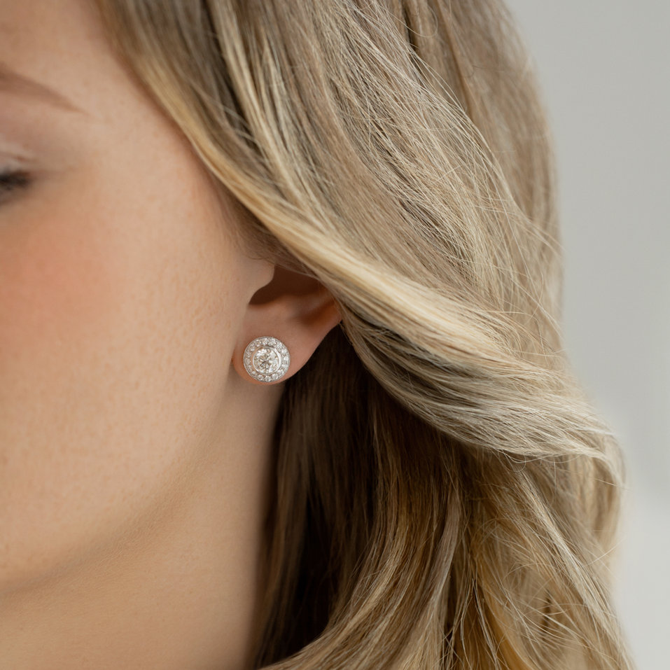Náušnice s diamantmi Snowy Claire
