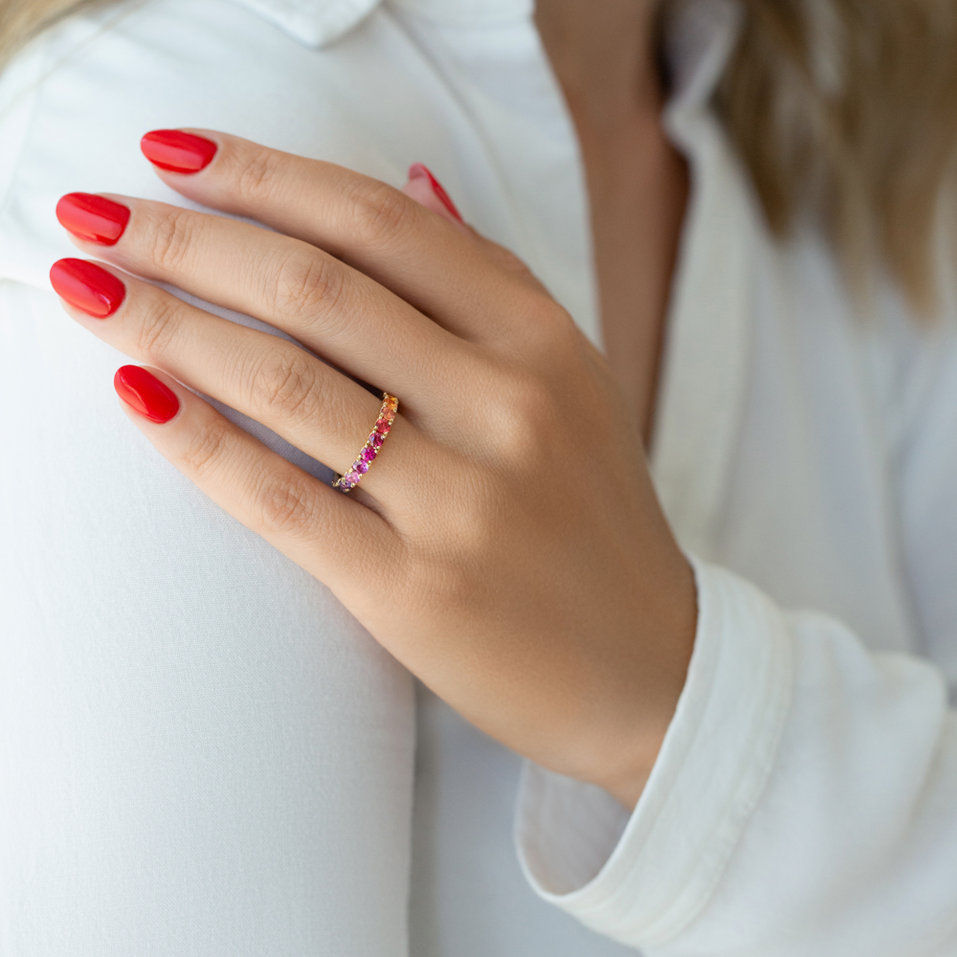 Prsteň so zafírmi Gradient Harmony