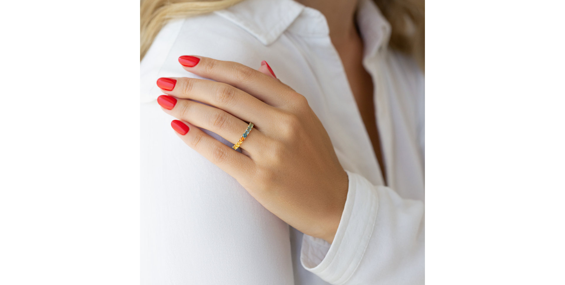 Prsteň so zafírmi Gradient Harmony