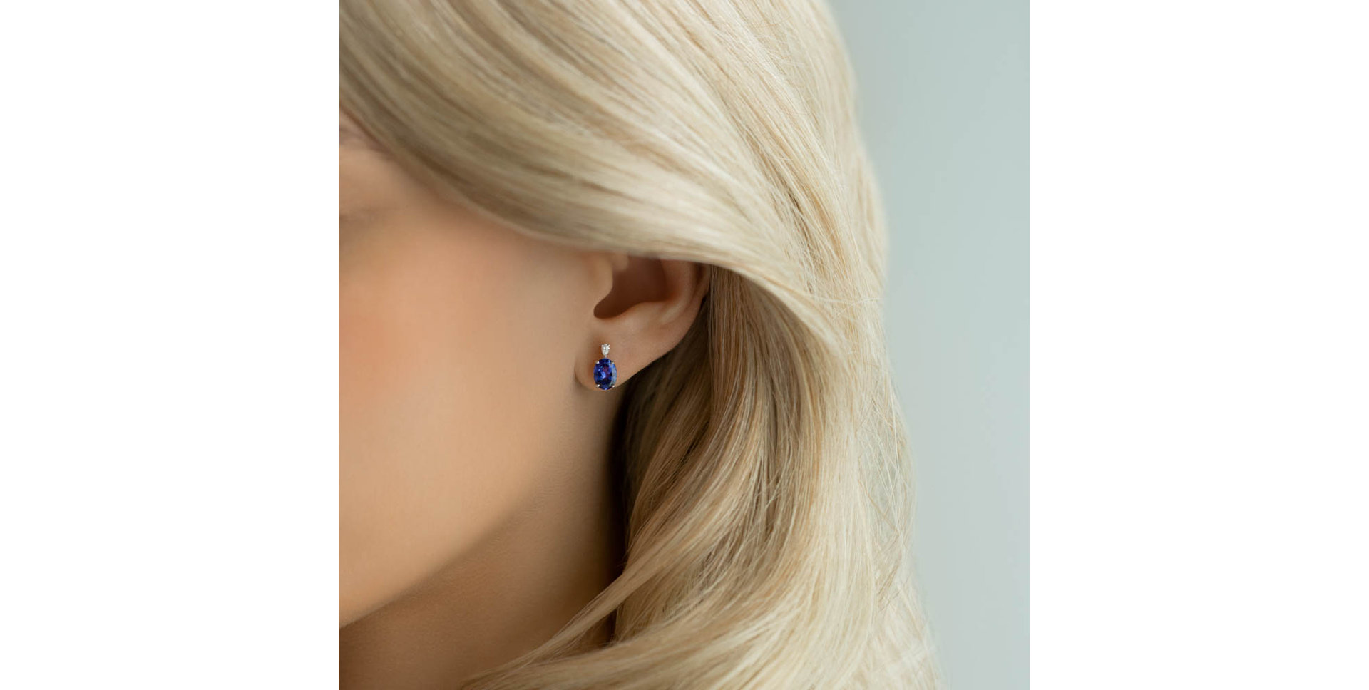 Náušnice s diamantom a ametystom Royal Aura