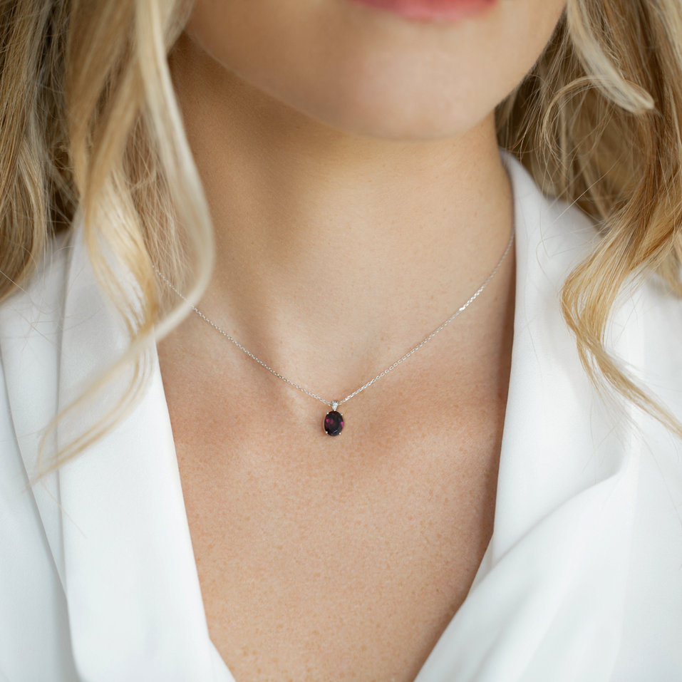 Náhrdelník s diamantom a turmalínom Élise
