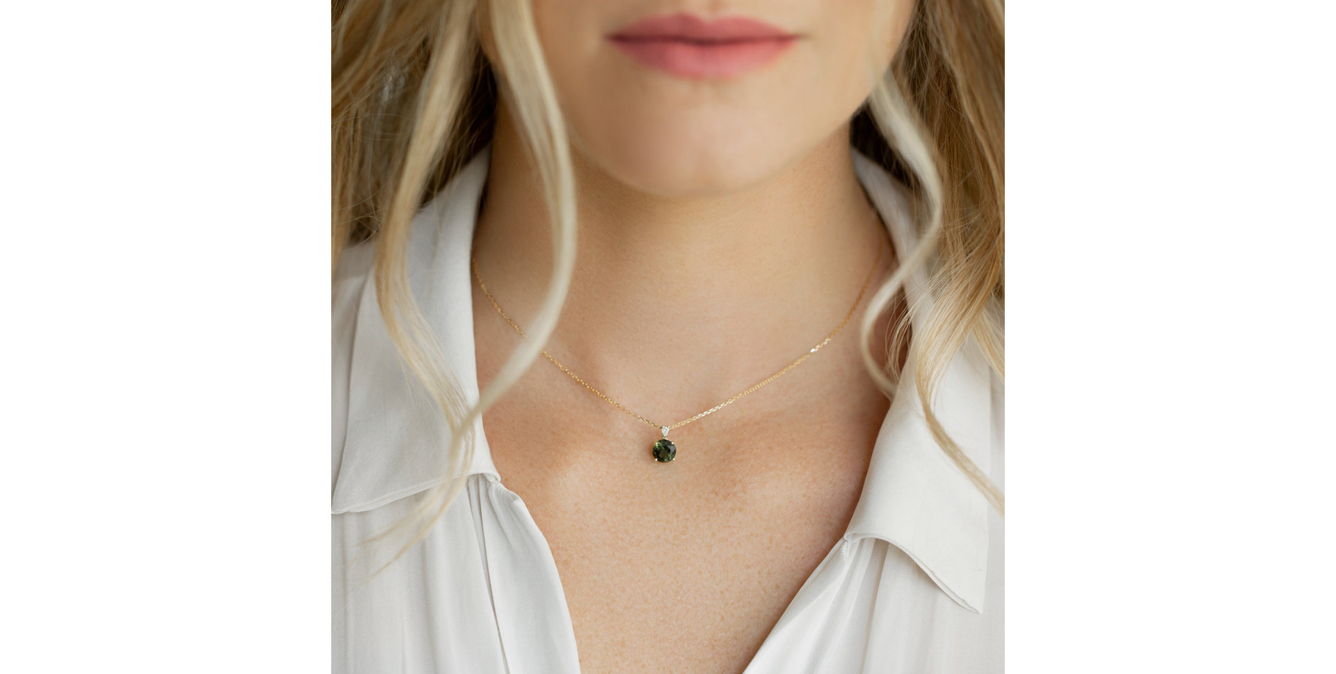 Náhrdelník s diamantom a tanzanitom Seraphina