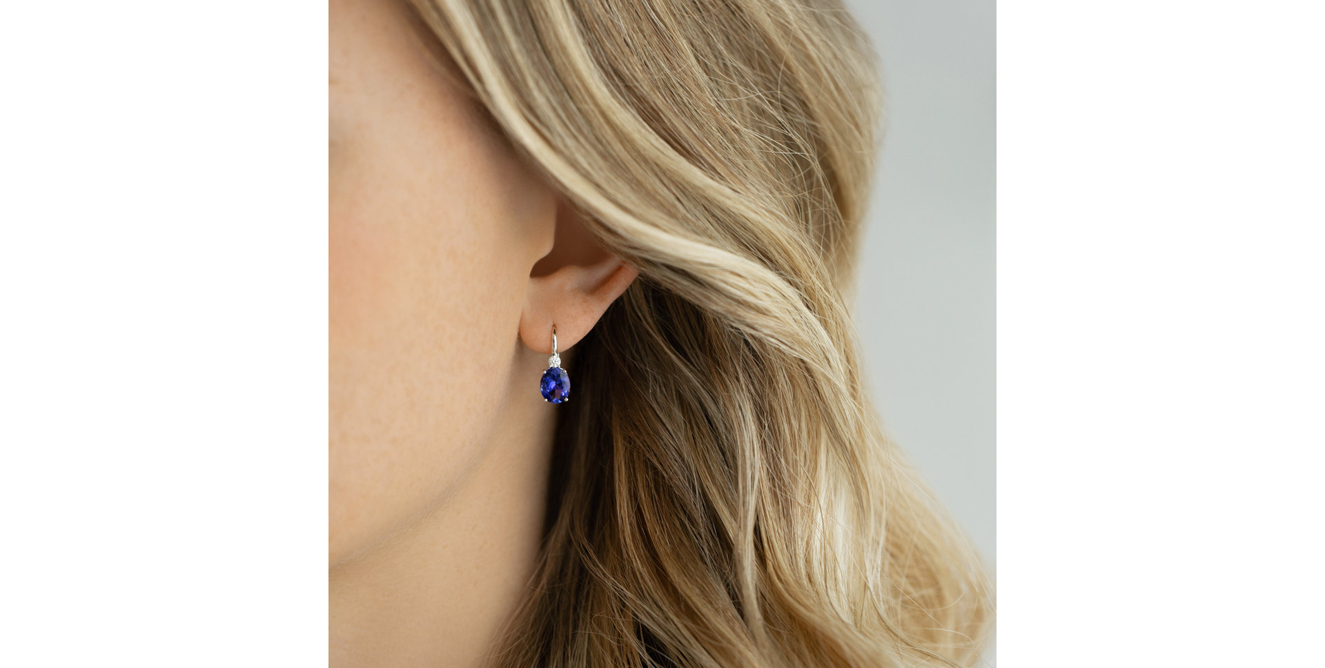 Náušnice s diamantom a rhodolitom Juliette