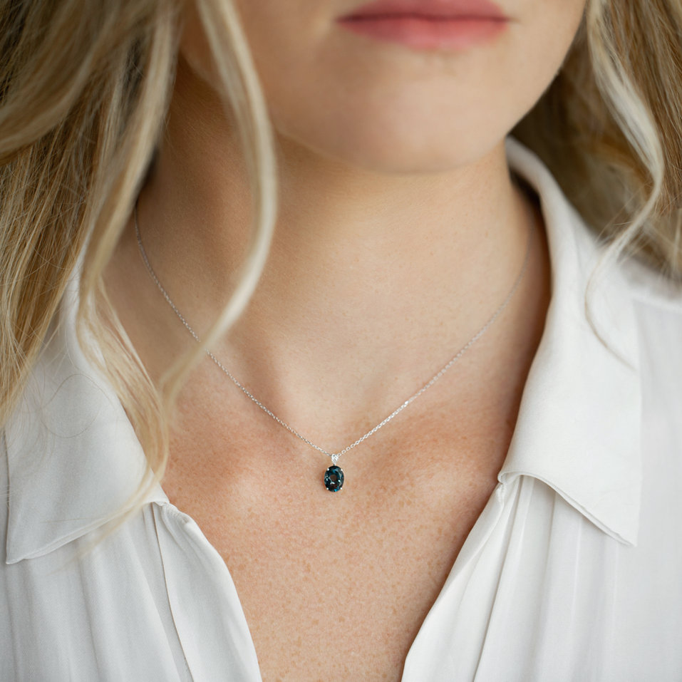 Náhrdelník s diamantom a turmalínom Alexandria
