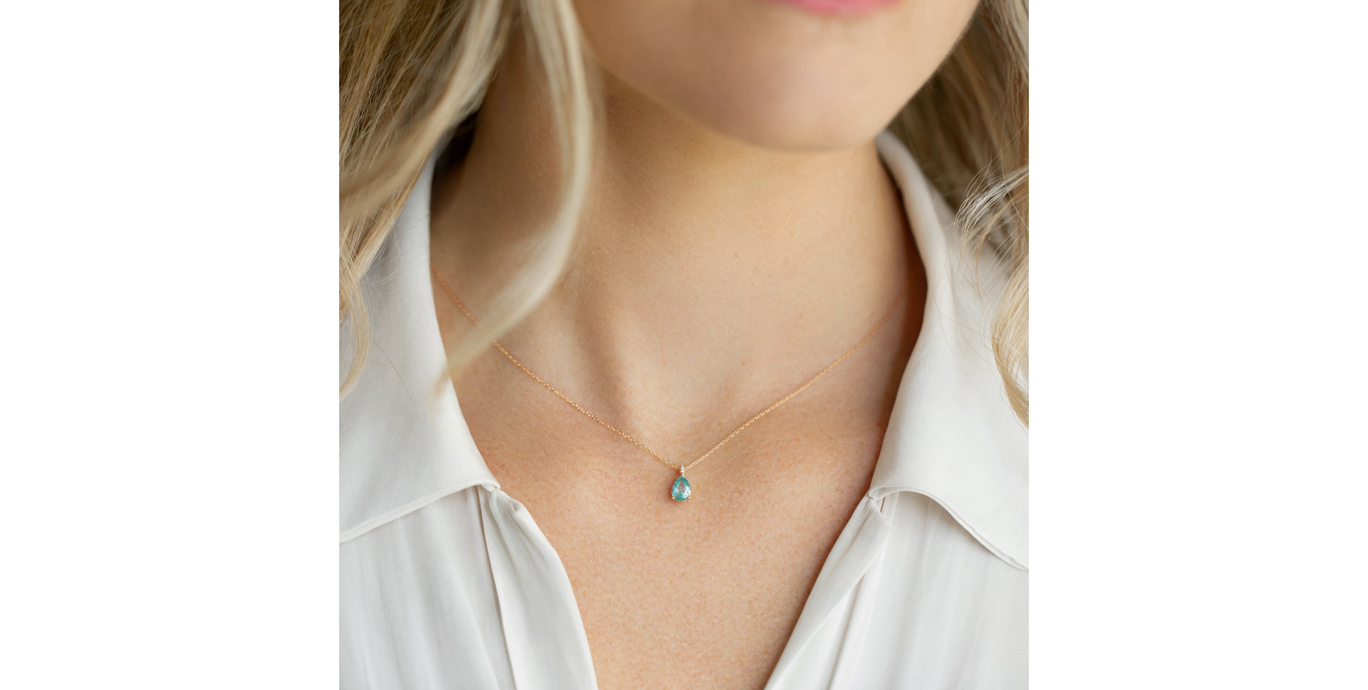 Náhrdelník s diamantmi a ametystom Tearfall