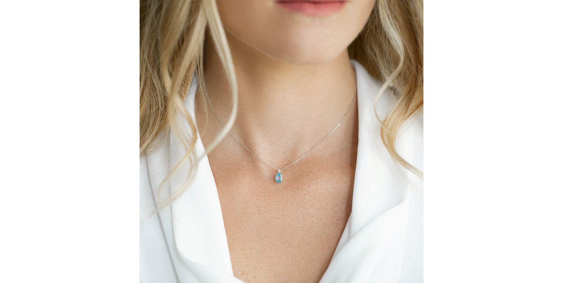 Náhrdelník s diamantmi a topásom Euphemia