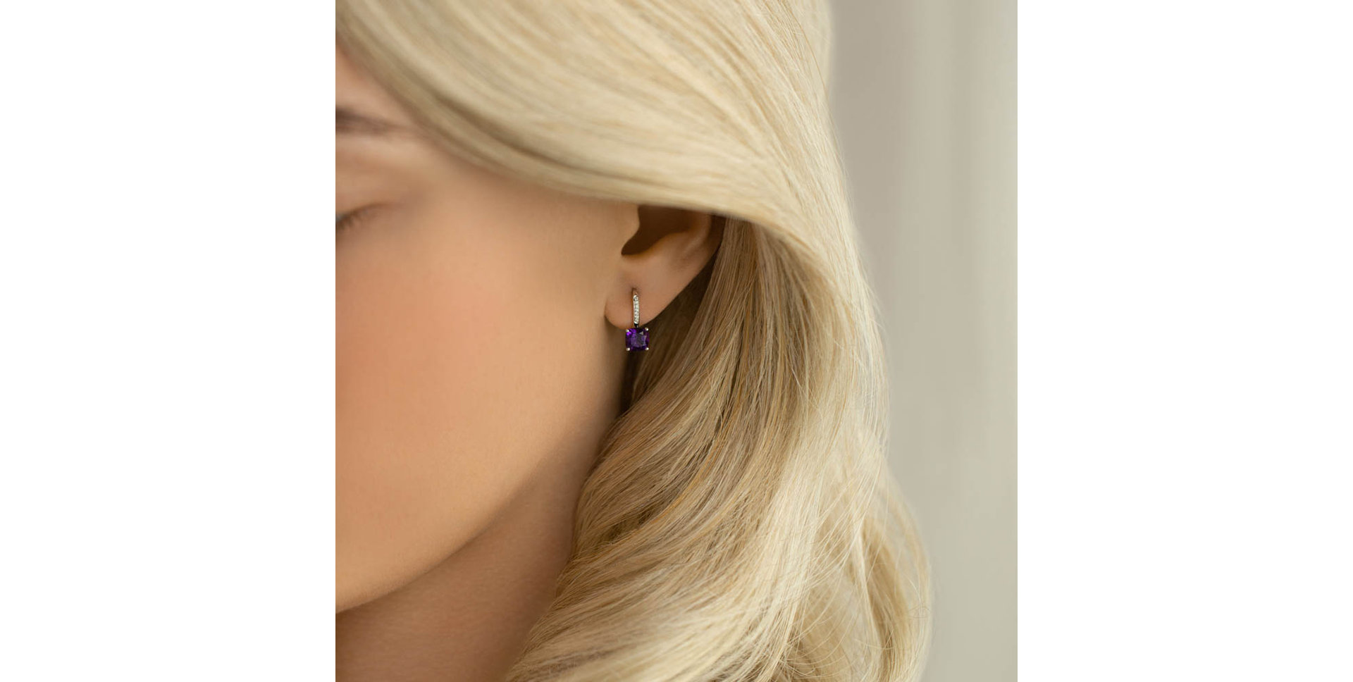 Náušnice s diamantmi a tanzanitom Calliope