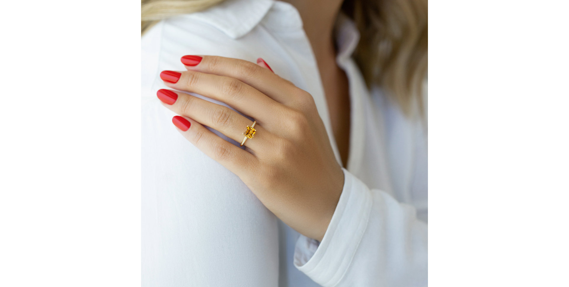 Prsteň s diamantmi a turmalínom Melody Harmony