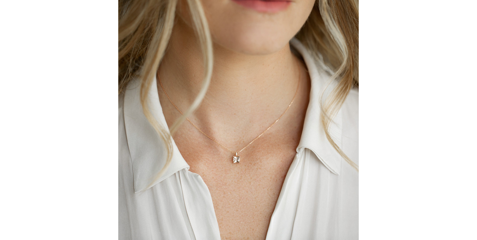 Náhrdelník s diamantmi a turmalínom Linnea