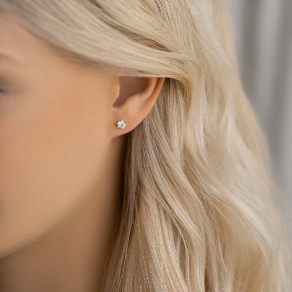 Náušnice s diamantom Vesper Romance