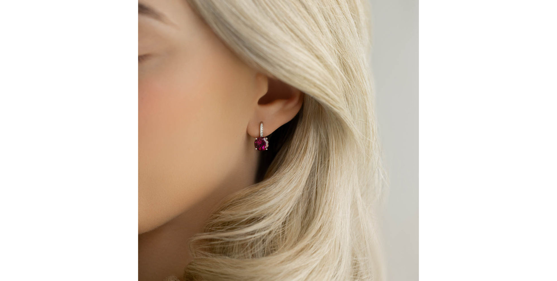 Náušnice s diamantmi a ametystom Bethy