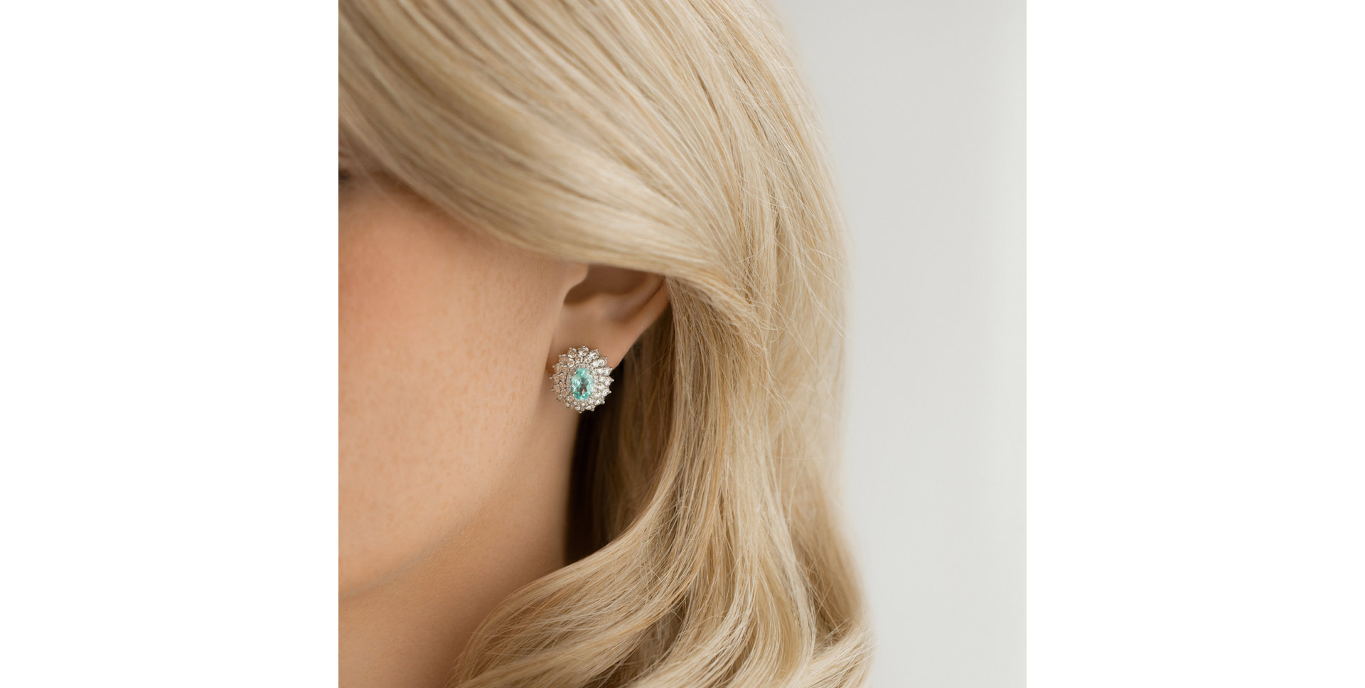 Náušnice s diamantmi a paraibou Royal Sparkle