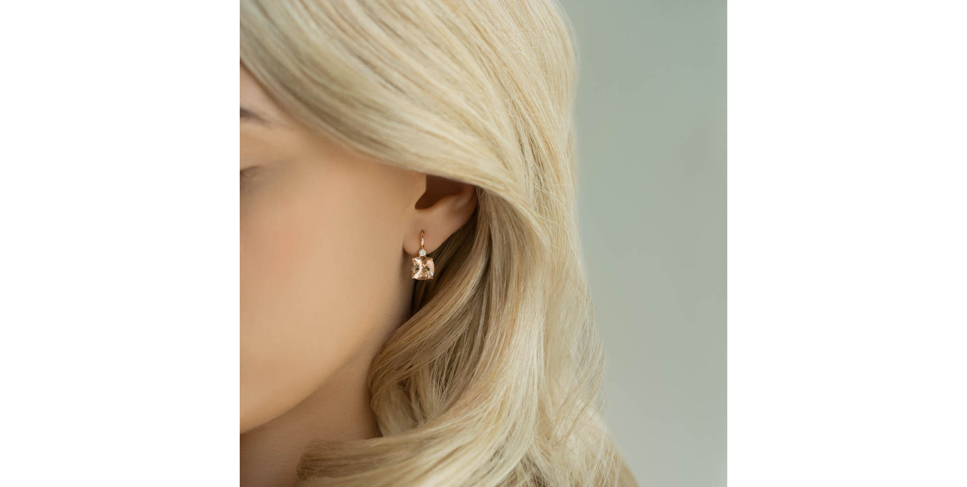 Náušnice s diamantom a topásom The Duchess