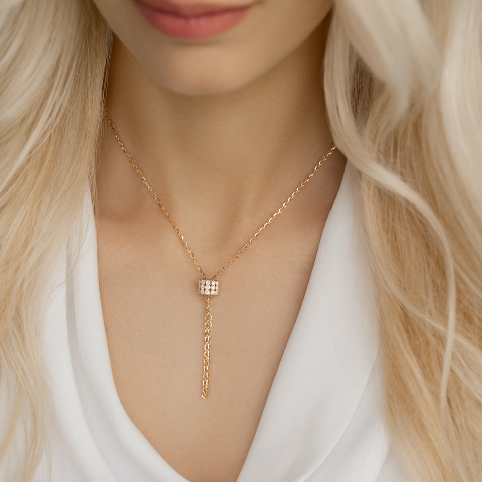Náhrdelník s diamantmi Izel