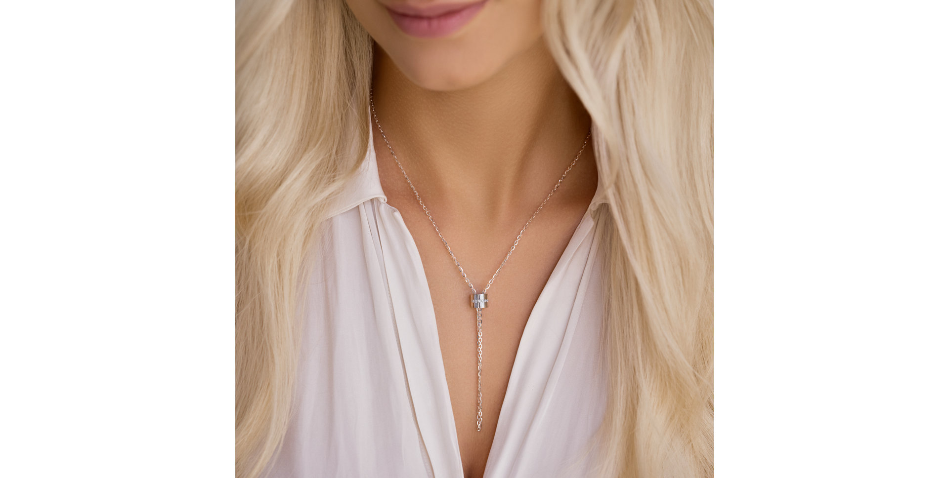 Náhrdelník s diamantmi Infinity Circles