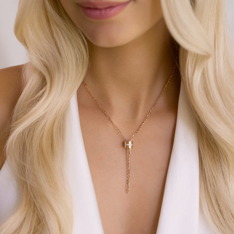 Náhrdelník s diamantmi Infinity Circle