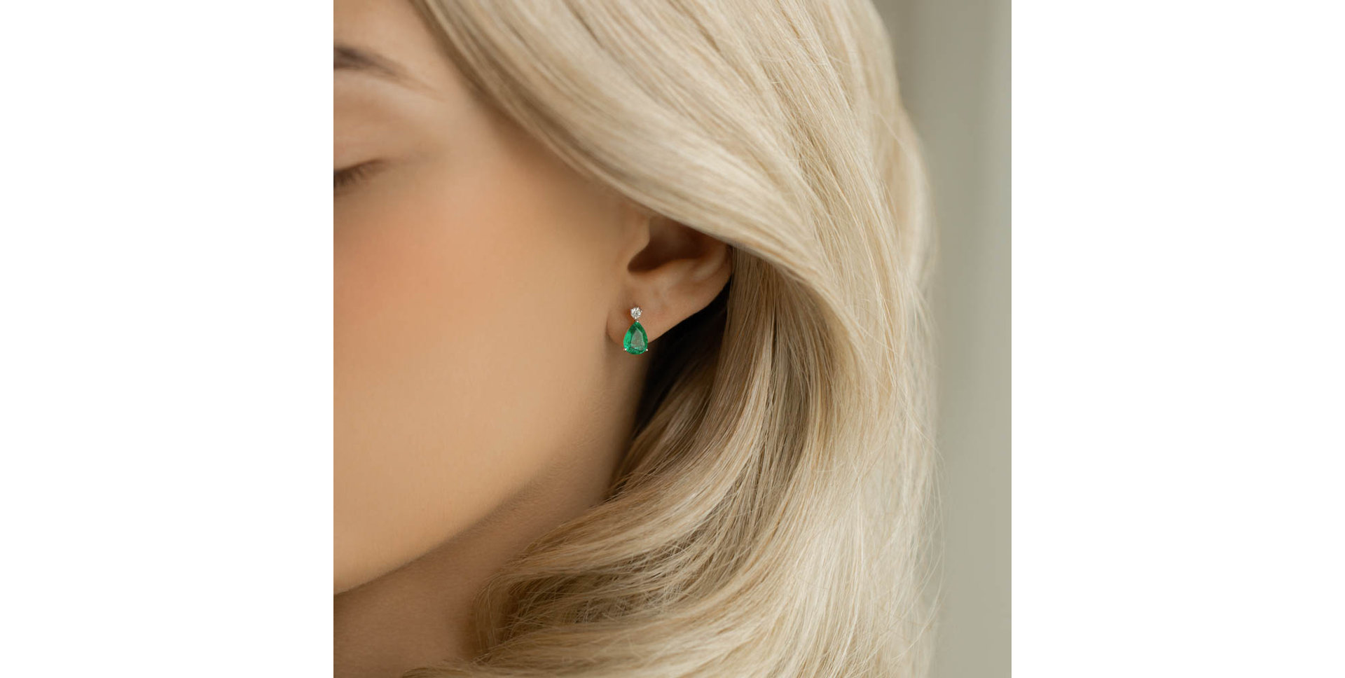 Náušnice s diamantmi a citrínom Galatea