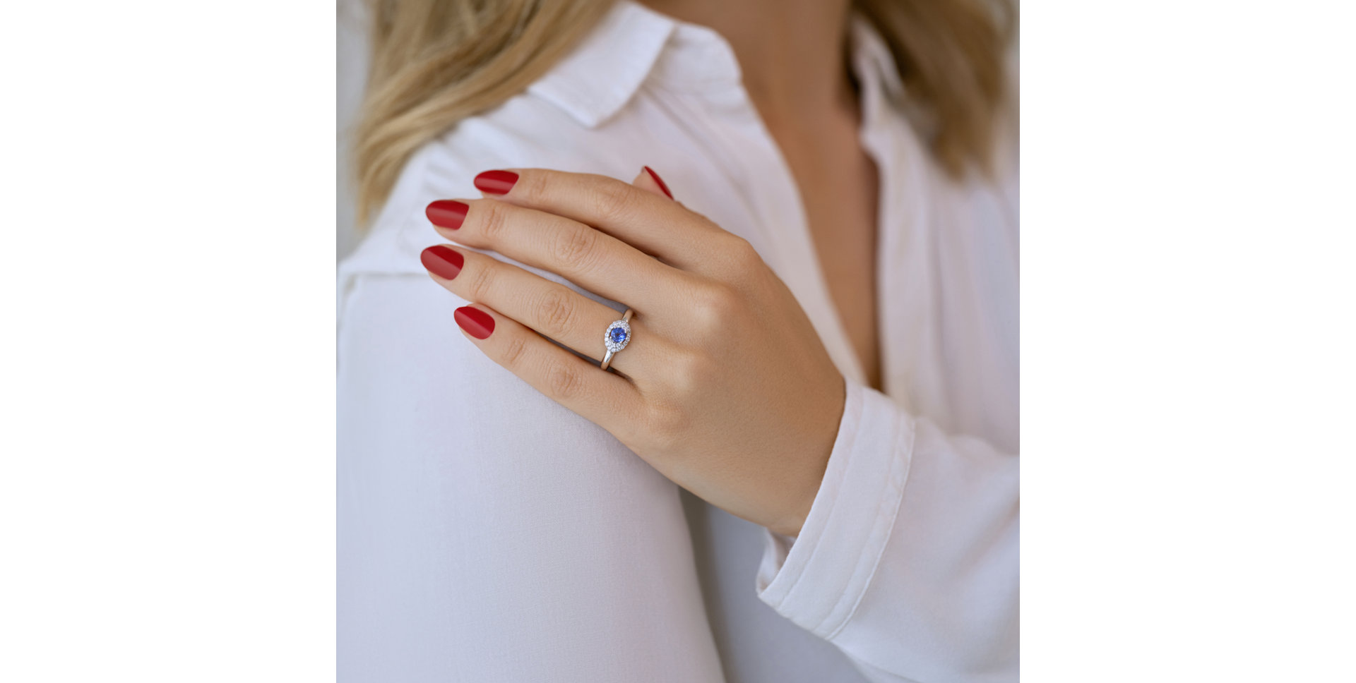 Prsteň s diamantmi a tanzanitom Starlit Ocean