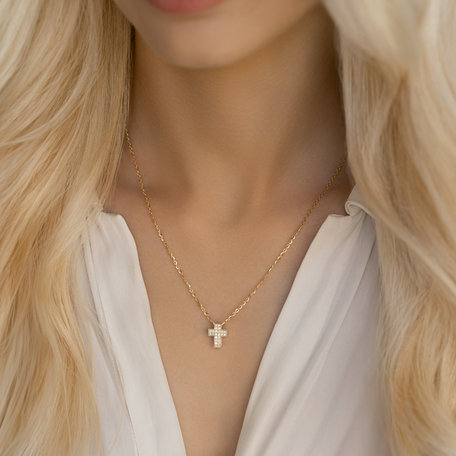 Náhrdelník s diamantmi Divine Cross