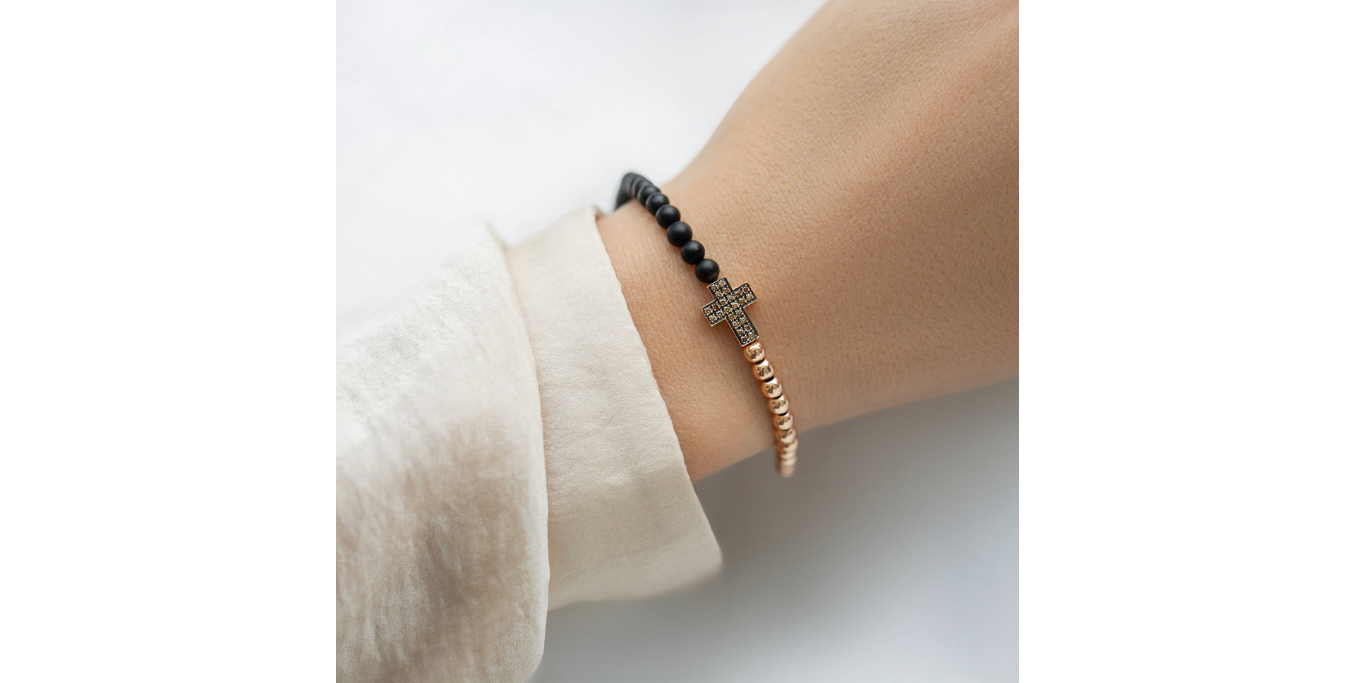 Náramok s diamantmi a achátmi Sacred Light