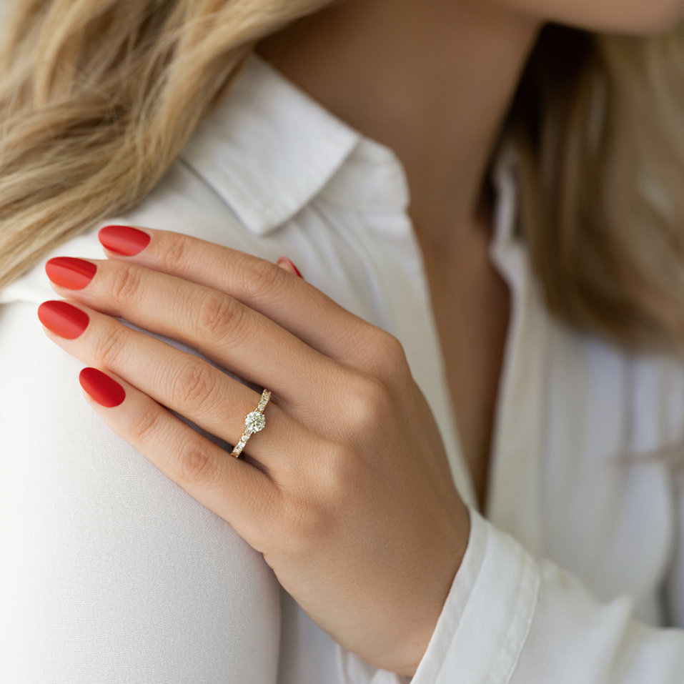 Prsteň s diamantmi Crystal Vision