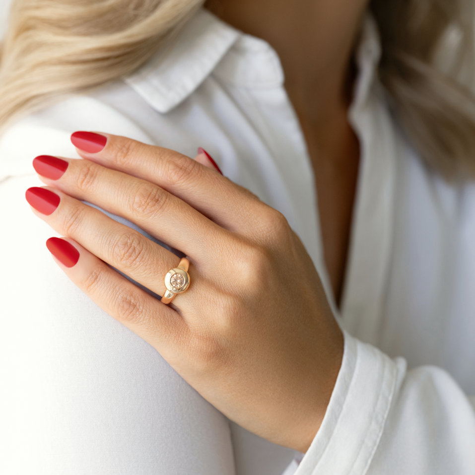 Prsteň s diamantom Circle of Light