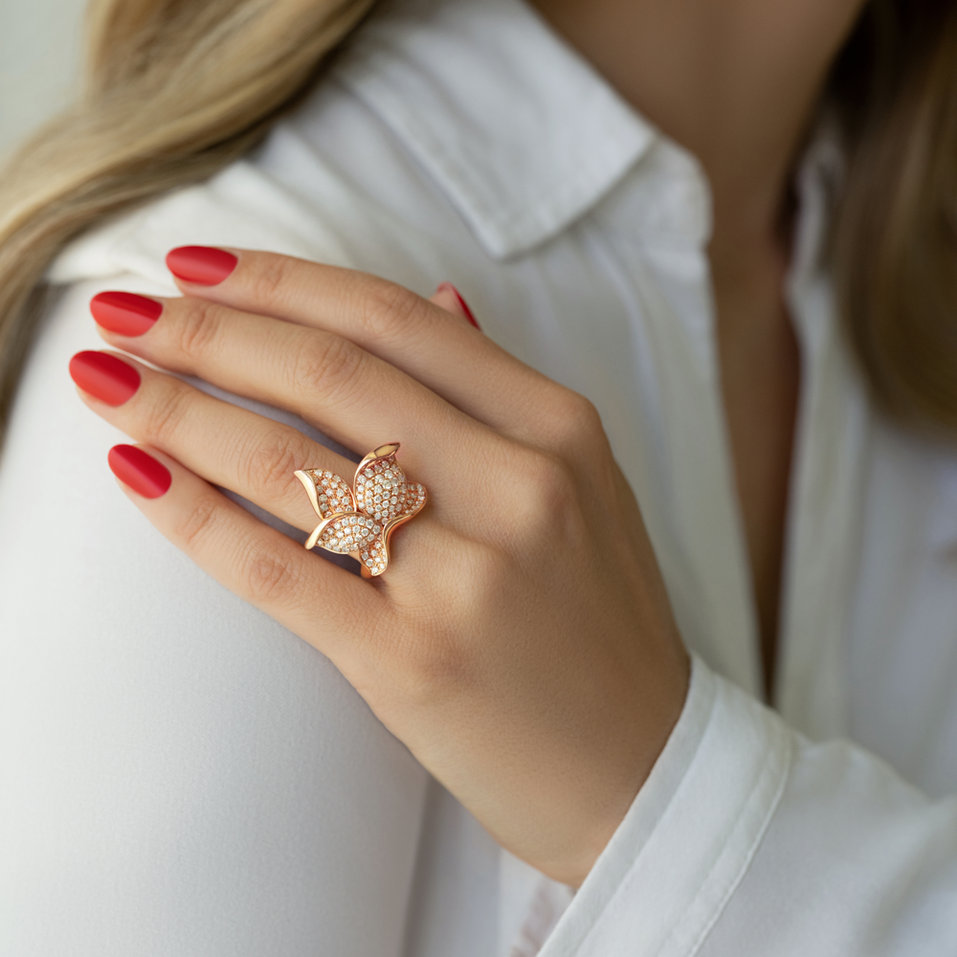 Prsteň s diamantmi Fleur de Lume