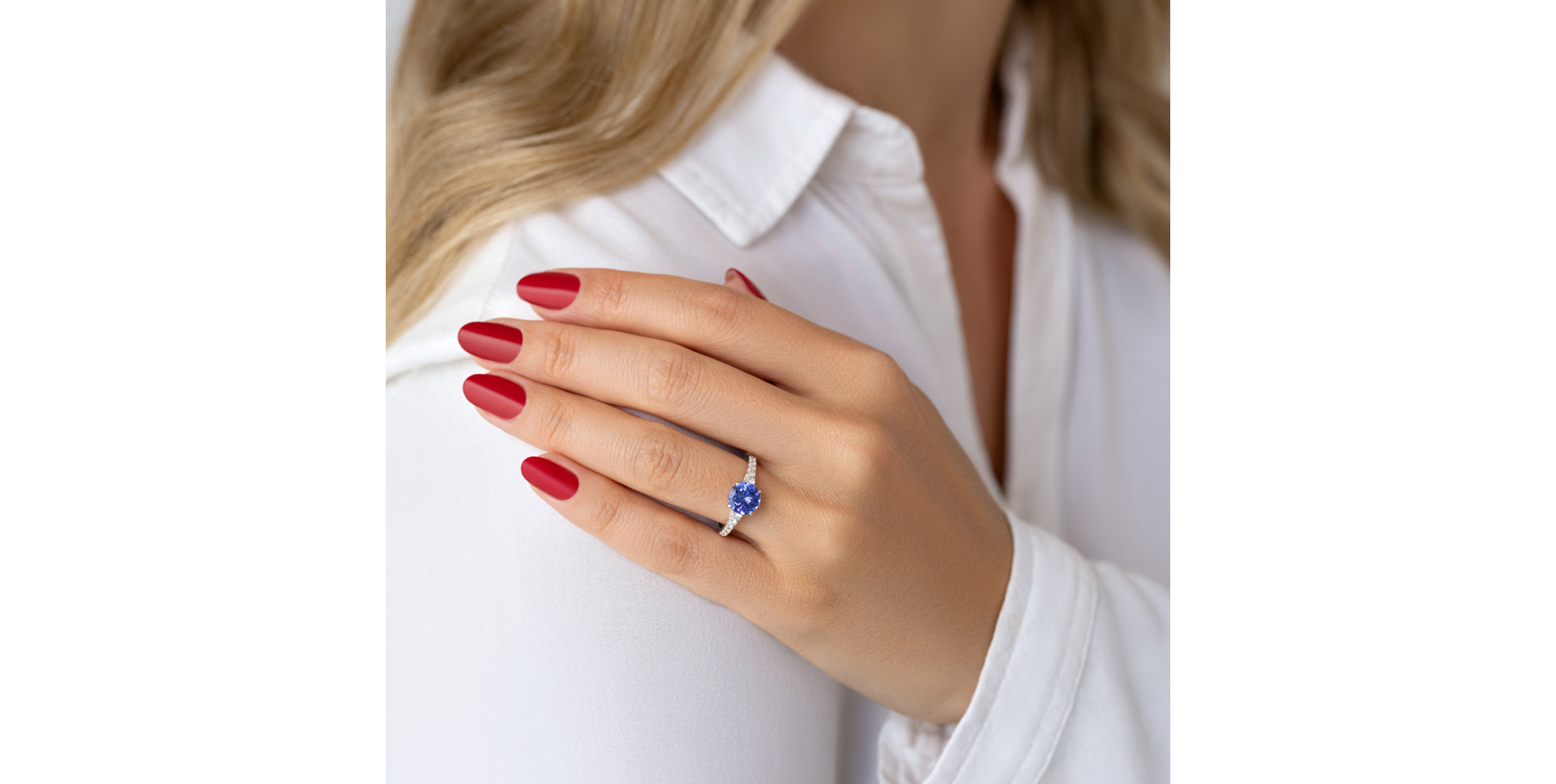 Prsteň s diamantmi a tanzanitom Alaric