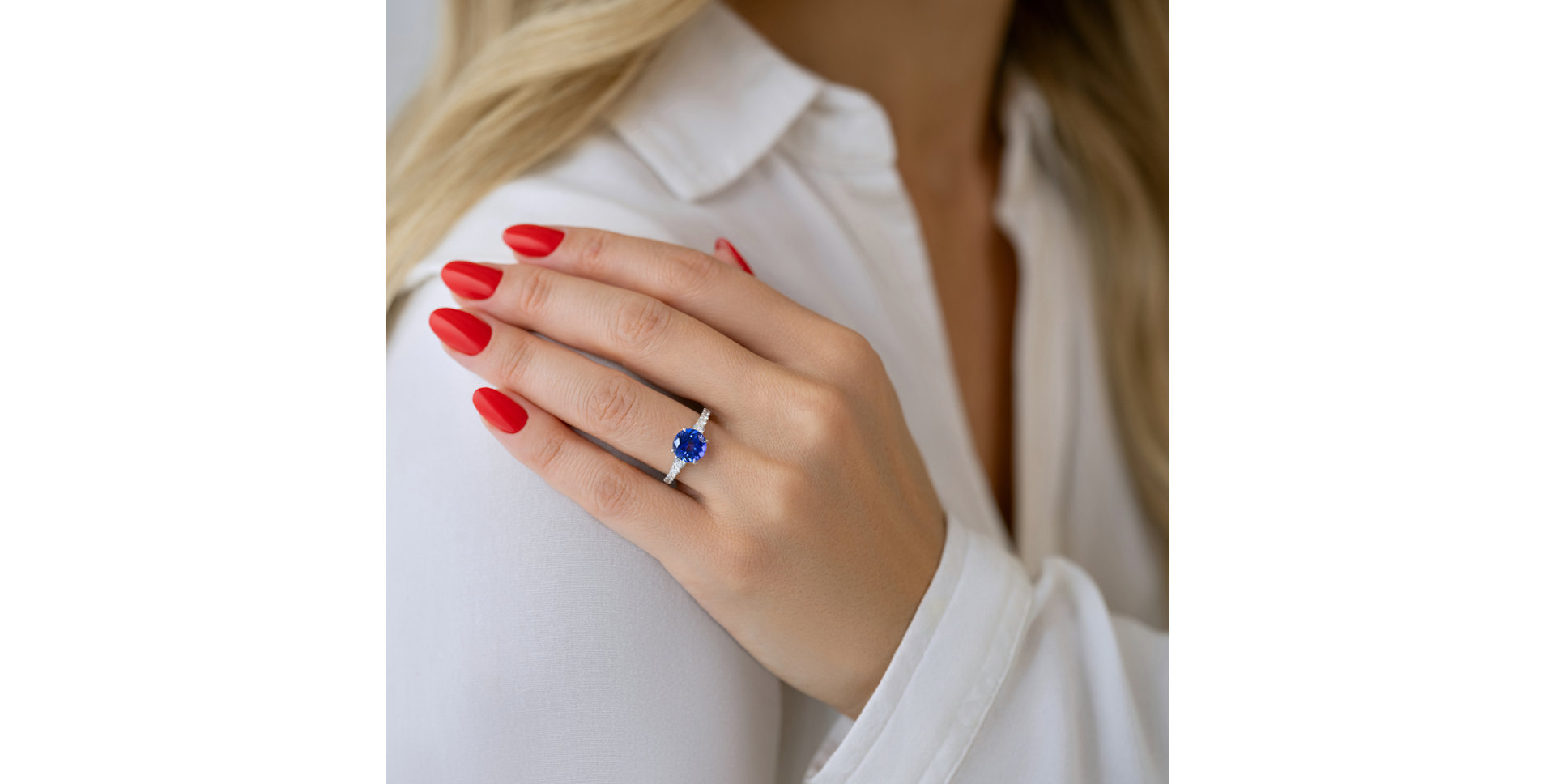 Prsteň s diamantmi a tanzanitom Alaric