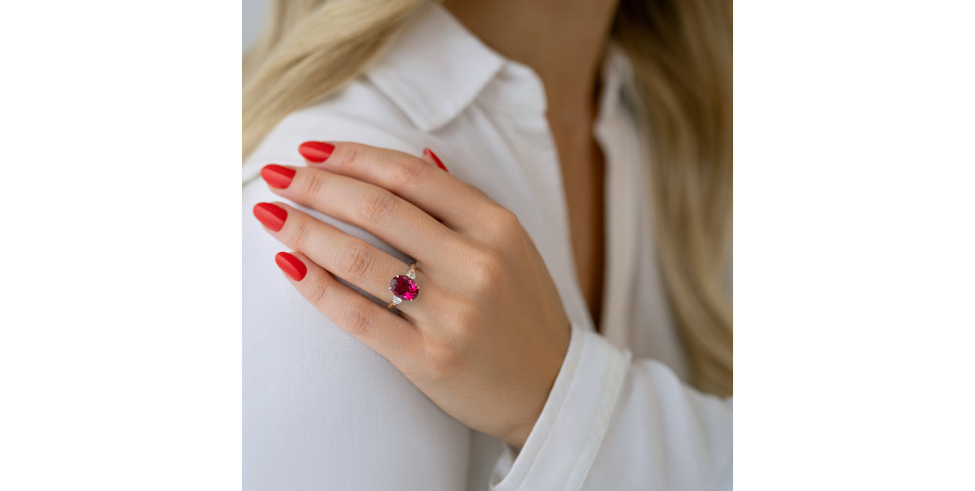 Prsteň s diamantmi a turmalínom Opheliane